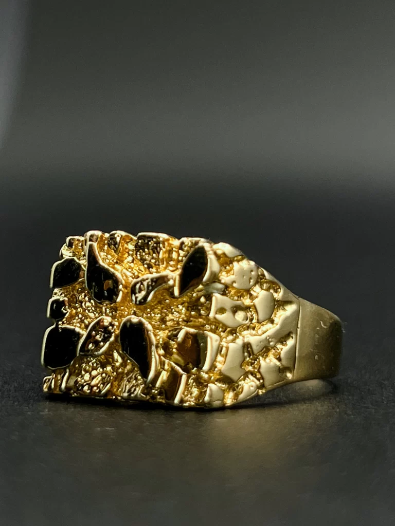African Gold Nugget Rings