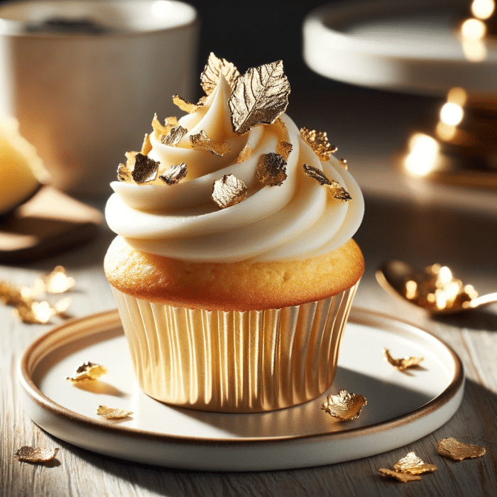 edible gold flakes on chocolate truffles